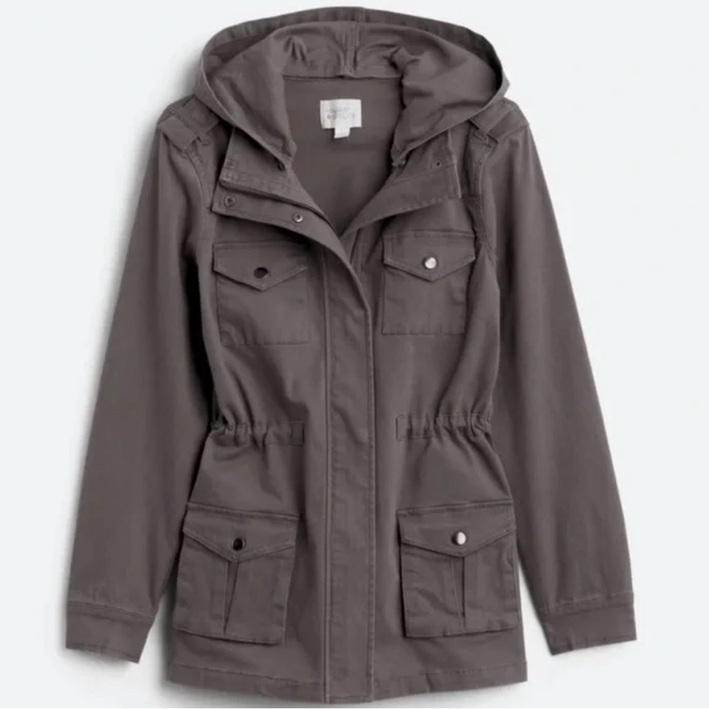 Market & Spruce Charcoal Utility Jacket